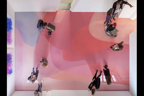 flood like and colorful floor in an exhibition2 900x665